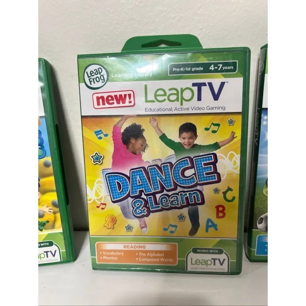 Leap Frog Leap TV Video Games Kids Educational Sports, Disney Pixar Pals, Bubble
